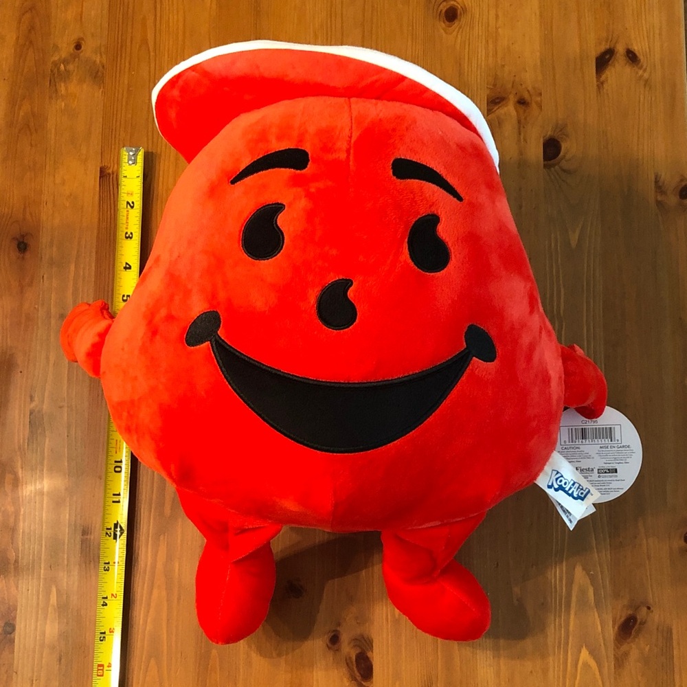 NWT 13.5-inch Kool-Aid Man Plush Red Character Pillow - Picture 9 of 10